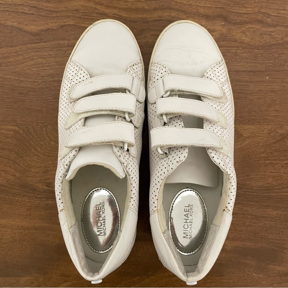 Michael Kors White Leather Sneakers